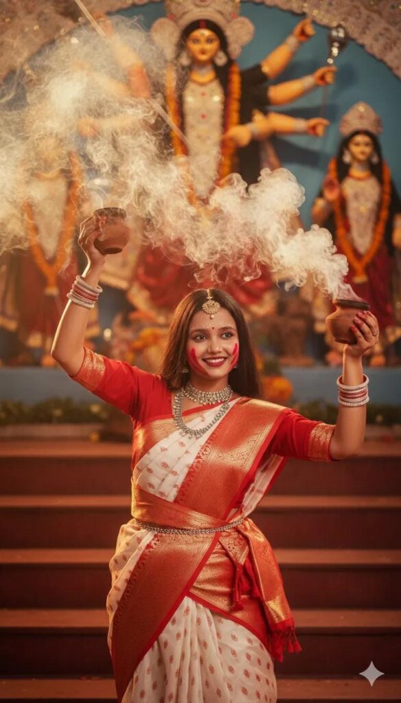 durga puja ai photo editing prompt