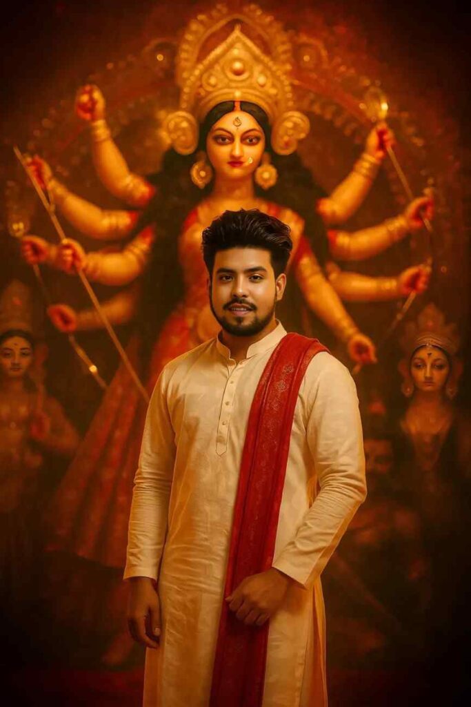durga puja photo editing gemini