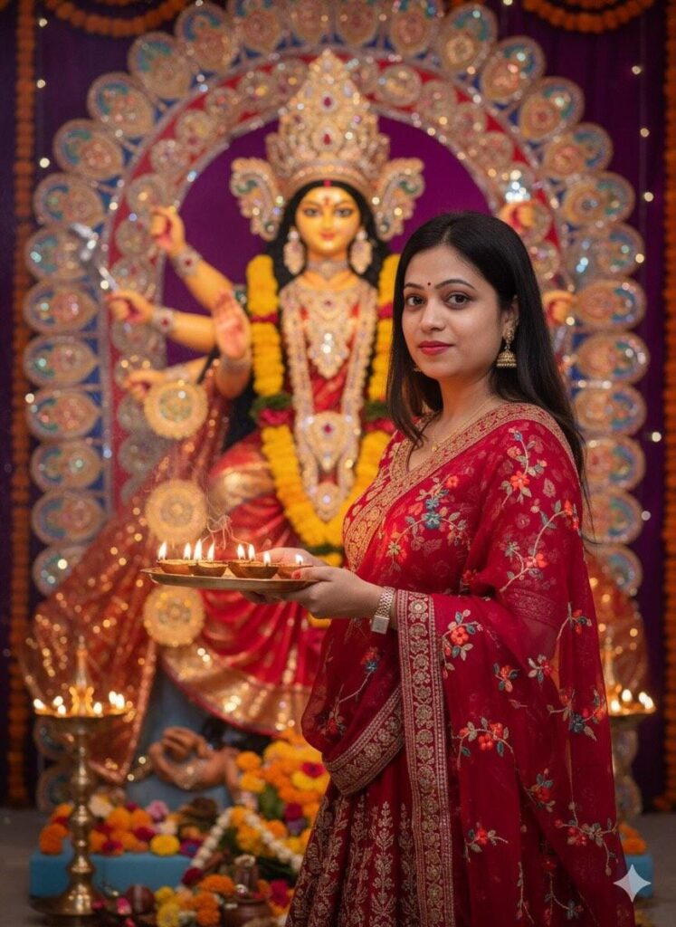 durga puja photo editing gemini prompt