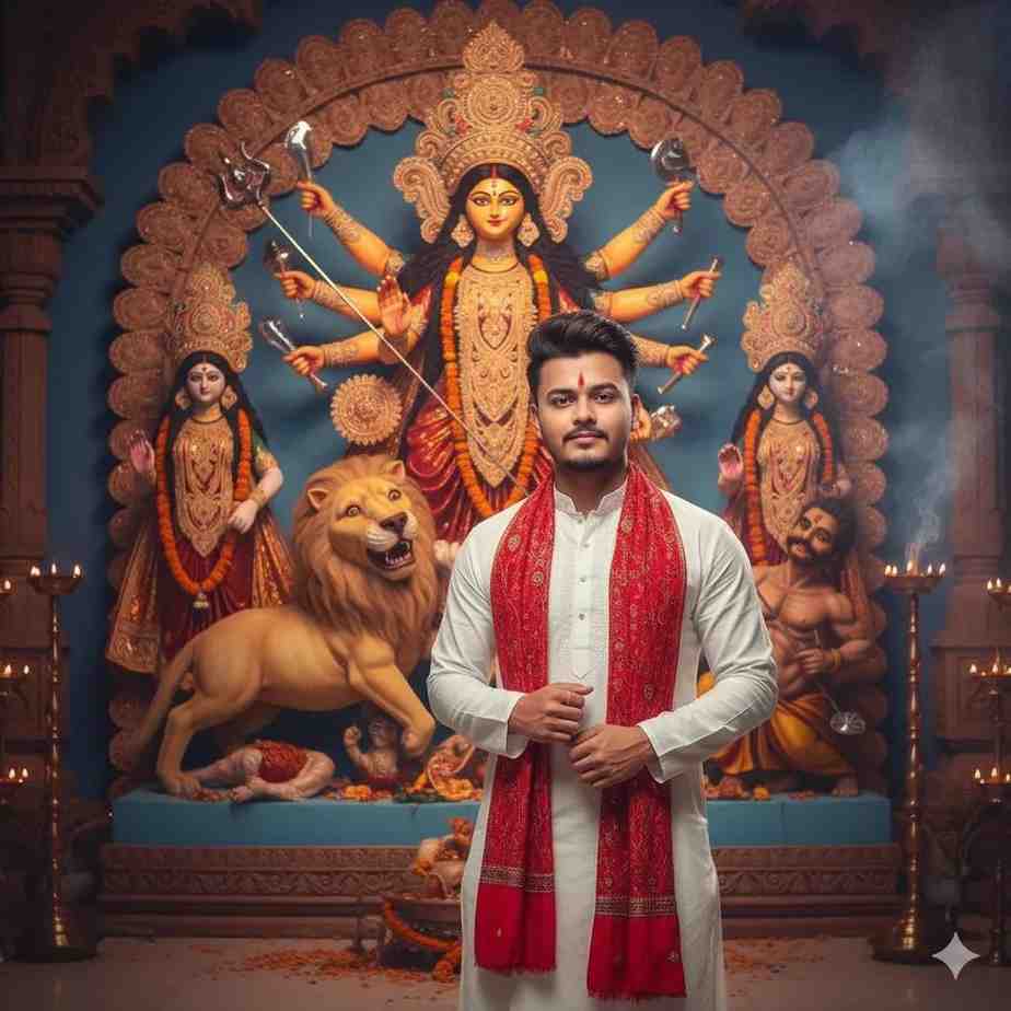 durga puja photo editing prompts