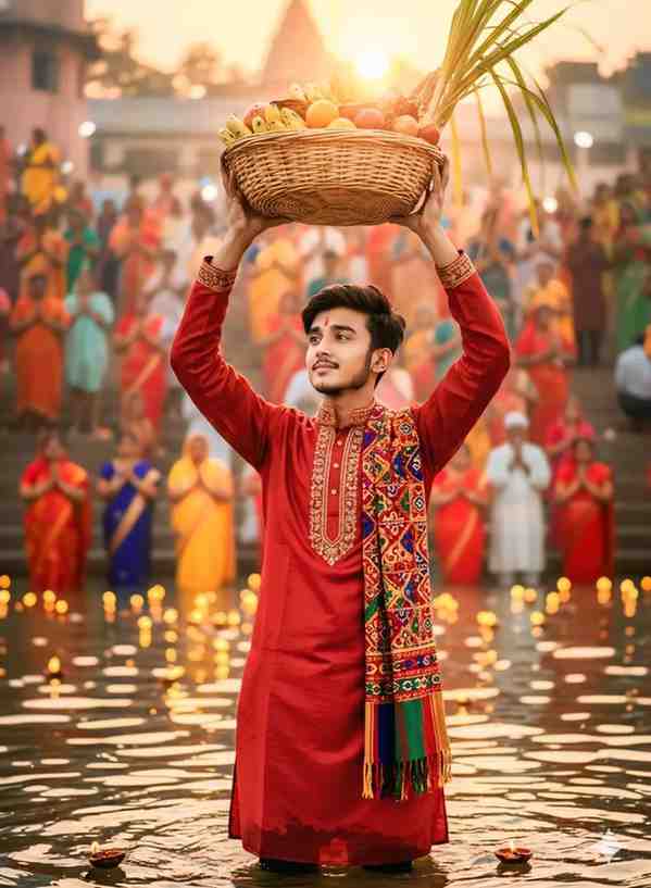 Google Gemini Chhath Puja AI Photo Editing Prompts Boy