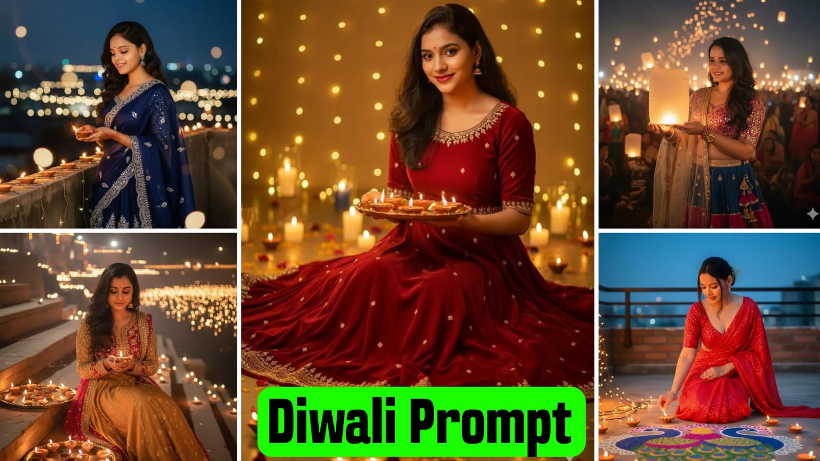 Diwali AI Photo Editing for Girls