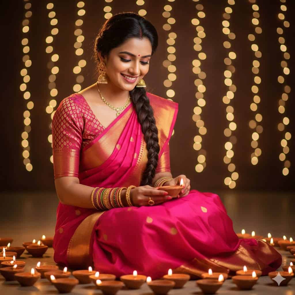diwali girls ai photo editing prompt