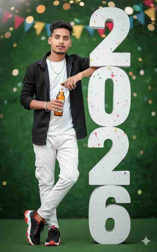 Happy new year 2026 photo editing