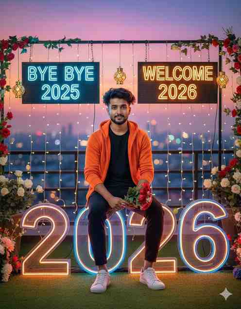 happy new year 2026 gemini ai photo editing prompt