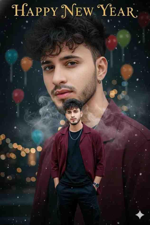 happy new year 2026 photo editing prompt