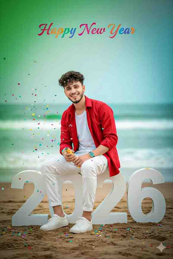 happy new year photo editing