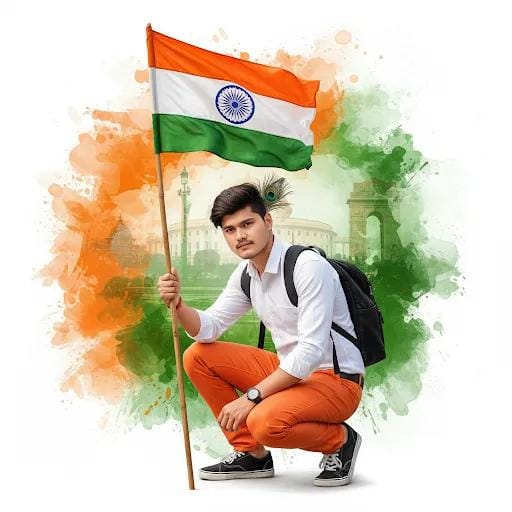 republic day boy photo editing prompt