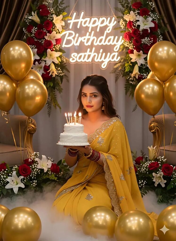 ai happy birthday photo editing prompts girl