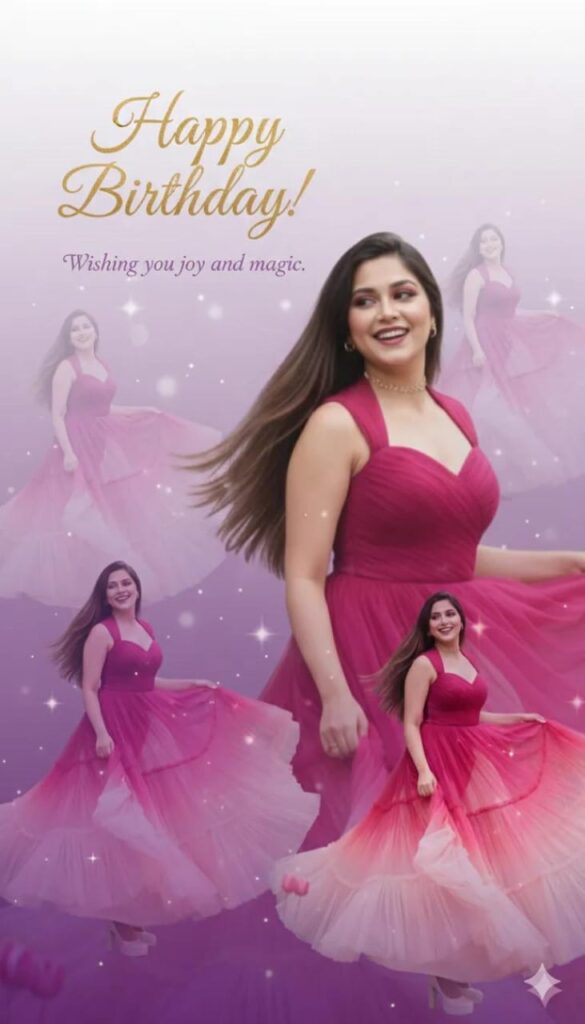 ai happy birthday photo editing prompts girls
